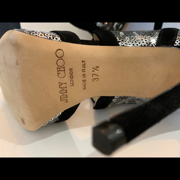 Jimmy choo temptress black suede shoes bling! - Picture 7 of 9